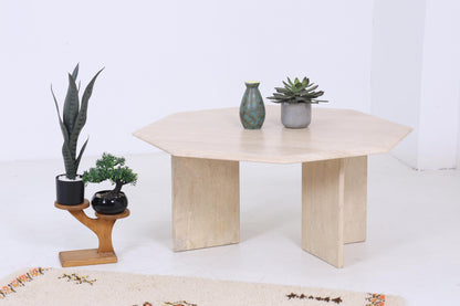 Wunderschöner Vintage Couchtisch aus Travertin | Mid Century Couchtisch Tisch Wohnzimmertisch 80er Jahre Retro Wohnzimmer