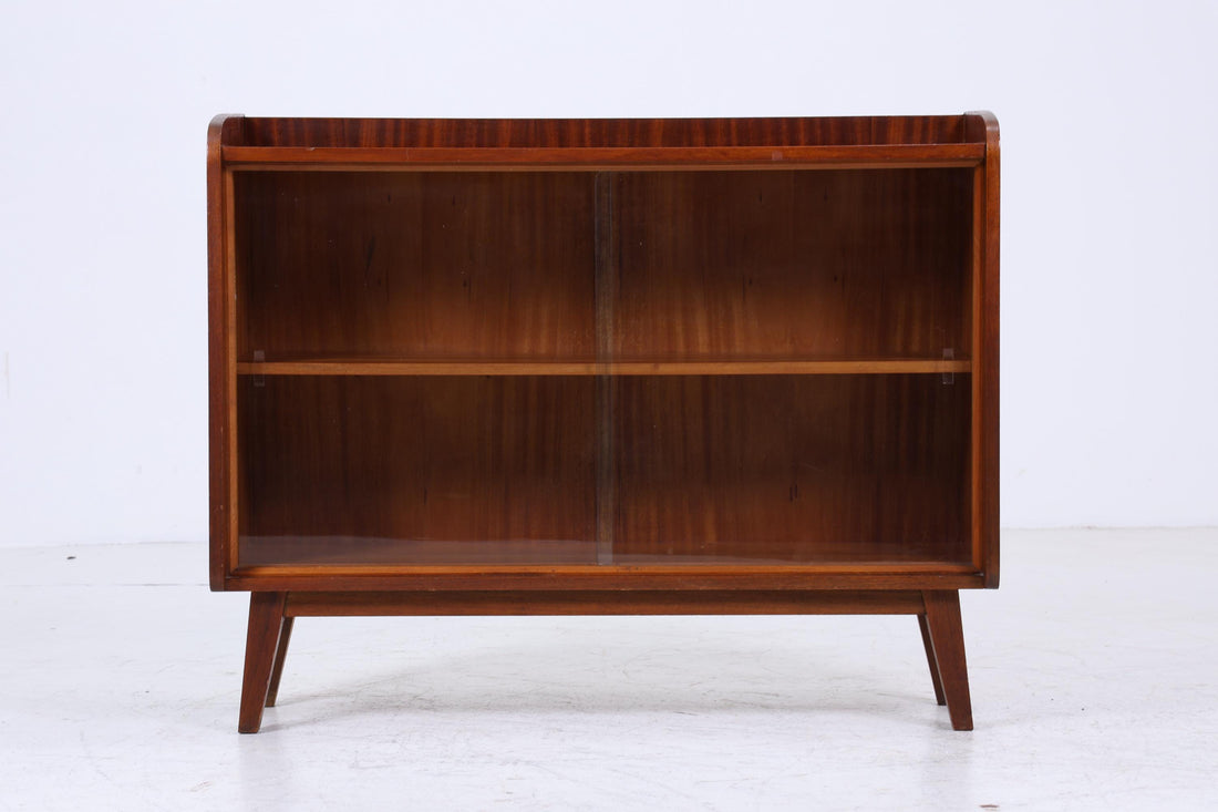 Vintage Kommode mit Glastüren 60er Jahre | Mid Century Vitrine Flur Schrank | Retro 70er Holz