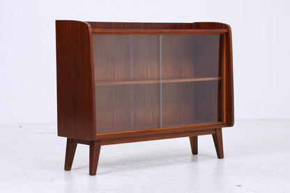 Vintage Kommode mit Glastüren 60er Jahre | Mid Century Vitrine Flur Schrank | Retro 70er Holz