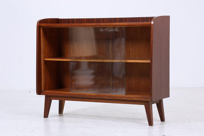 Vintage Kommode mit Glastüren 60er Jahre | Mid Century Vitrine Flur Schrank | Retro 70er Holz
