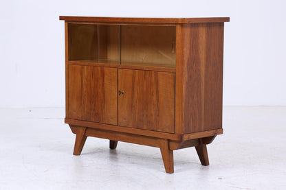Vintage Kommode mit Glastüren 60er Jahre | Mid Century Vitrine Flur Schrank | Retro 70er Holz