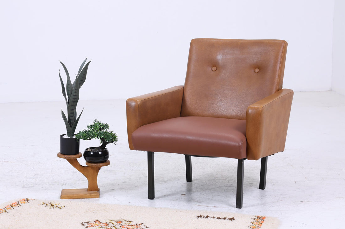 Vintage Leder Sessel aus den 60ern | Mid Century Lounge Chair Sessel Retro 70er