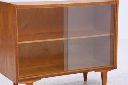 Vintage Kommode mit Glastüren 60er Jahre | Mid Century Vitrine Flur Schrank | Retro 70er Holz