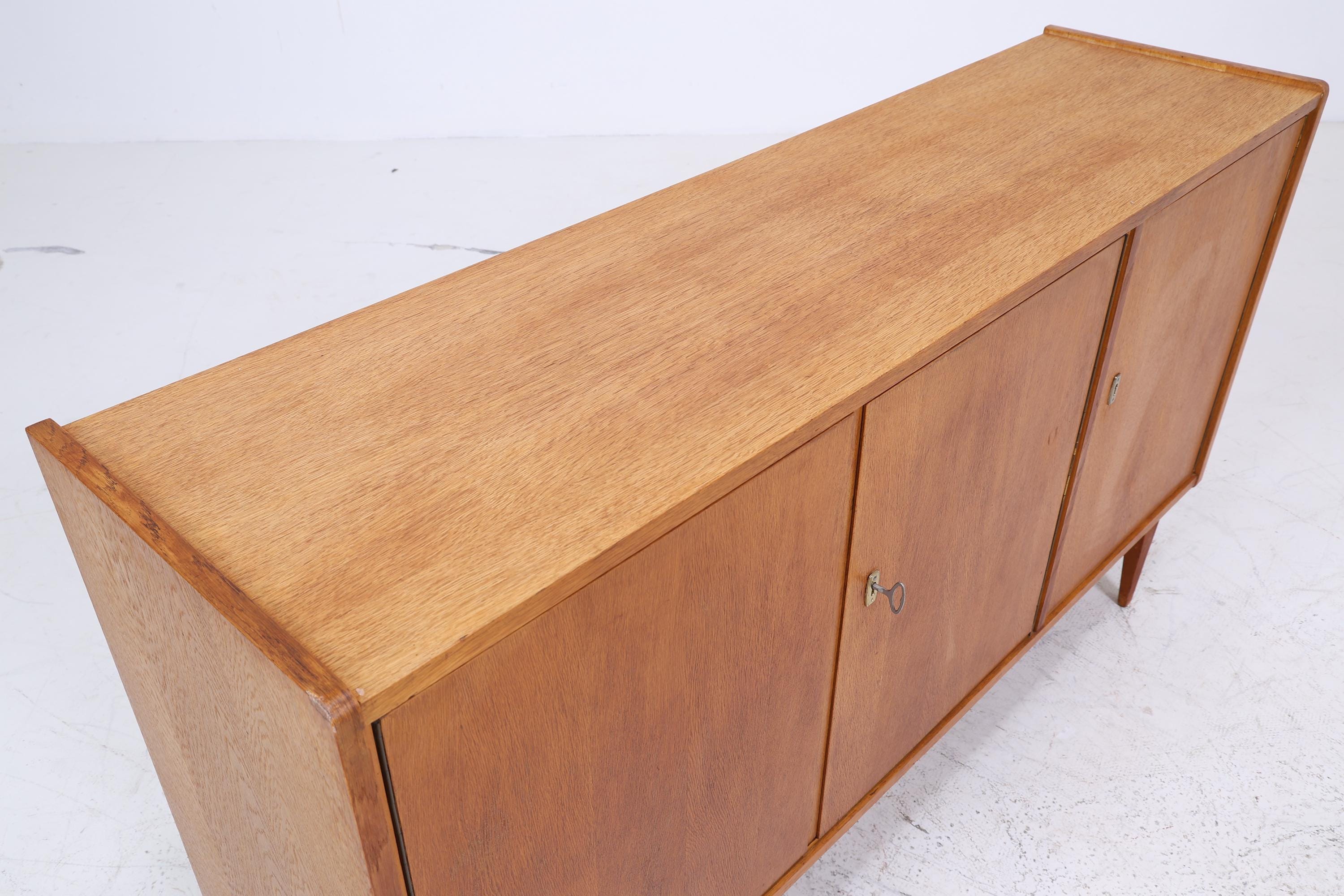 Vintage Sideboard 60er Jahre | Mid Century TV Board mit Fächern Retro Holz Aufbewahrung