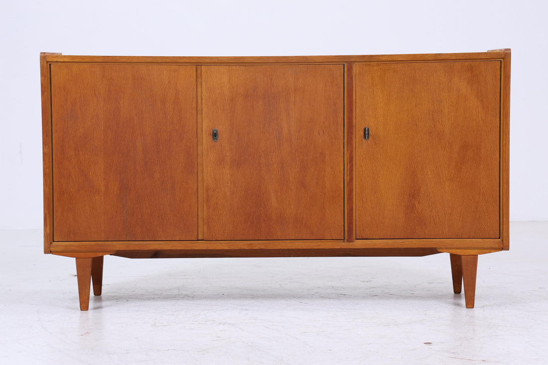 Vintage Sideboard 60er Jahre | Mid Century TV Board mit Fächern Retro Holz Aufbewahrung