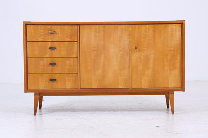 Vintage Sideboard 60er Jahre | Mid Century TV Board mit Fächern &amp; Schubladen Retro Holz Aufbewahrung