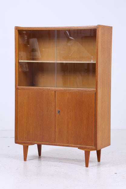 Vintage Vitrine 60er Jahre | Mid Century Schrank Retro Holz Aufbewahrung