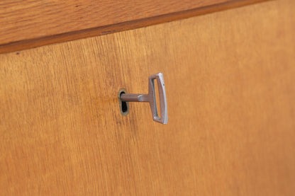 Vintage Musterring Sekretär aus Esche | Mid Century Schreibtisch Schrank Arbeitstisch Retro Holz Aufbewahrung 50er Jahre