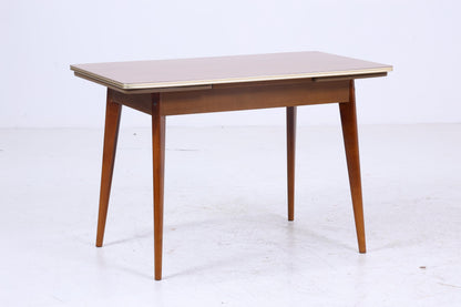 Vintage Küchentisch 60er Jahre | Mid Century Esstisch Ausziehbarer Tisch Retro 70er Holz