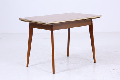 Vintage Küchentisch 60er Jahre | Mid Century Esstisch Ausziehbarer Tisch Retro 70er Holz