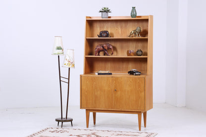 Vintage Hellerau Regal der Serie 602 | Mid Century Bücherregal Schmal | Retro Holz Aufbewahrung 60er 70er Jahre