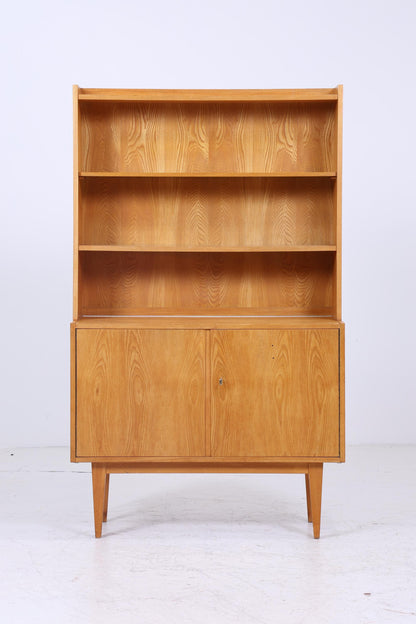 Vintage Hellerau Regal der Serie 602 | Mid Century Bücherregal Schmal | Retro Holz Aufbewahrung 60er 70er Jahre