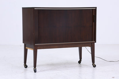 Wunderschöne Vintage Kommode auf Rollen | Mid Century Schrank | Phonoschrank Retro Holz Aufbewahrung
