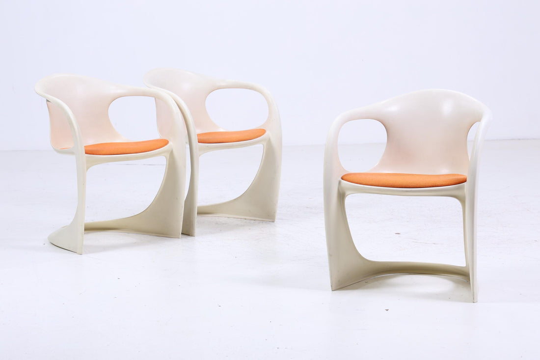 3er Set Vintage Stühle Modell 2007/2008 von Alexander Begge für Casala | Mid Century Küchen Stuhl Esszimmerstühle Vintage Retro 70er Jahre