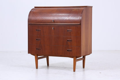 Wunderschöner Teak Vintage Sekretär 60er Jahre | Mid Century Schreibtisch Schrank Arbeitstisch Retro Holz Aufbewahrung