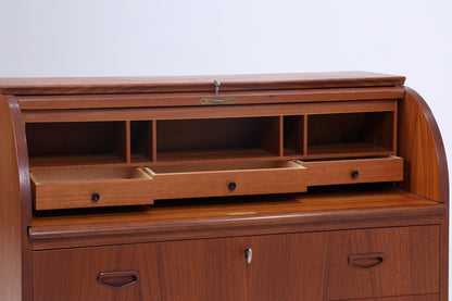 Wunderschöner Teak Vintage Sekretär 60er Jahre | Mid Century Schreibtisch Schrank Arbeitstisch Retro Holz Aufbewahrung