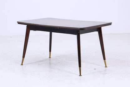 Vintage Kurbeltisch 60er Jahre | Mid Century ausziehbarer Esstisch Resopal im Hochglanz Stil Couchtisch Tisch Retro 70er