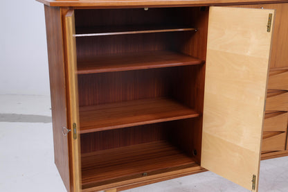 Vintage Highboard 60er Jahre | Mid Century Sideboard Schubladen Schrank Holz Aufbewahrung