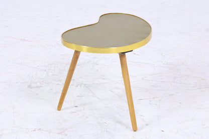 Vintage Nierentisch | Mid Century Blumentisch | Beistelltische Olivgrün 60er Jahre