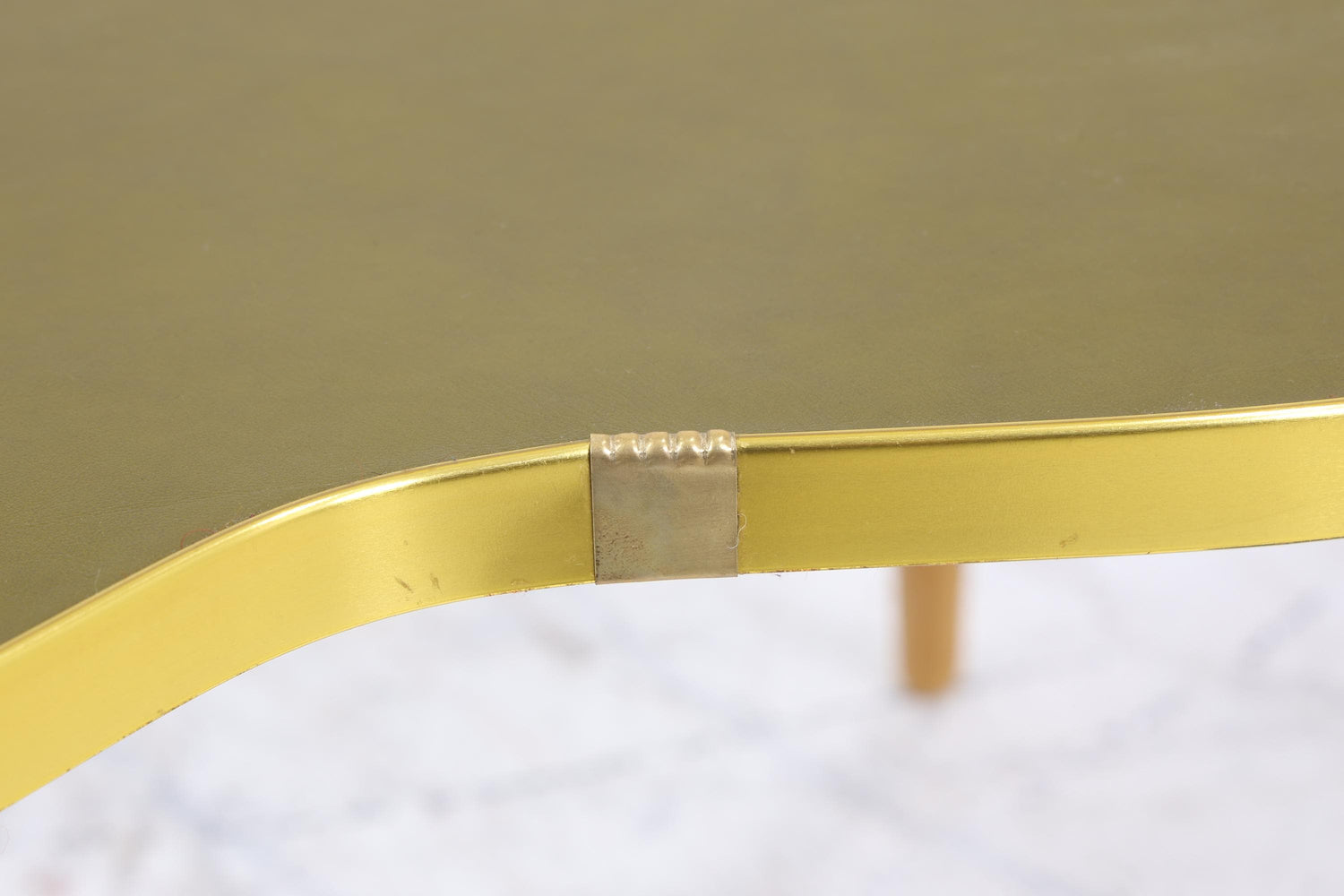 Vintage Nierentisch | Mid Century Blumentisch | Beistelltische Olivgrün 60er Jahre