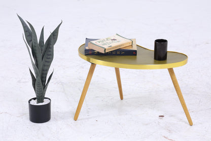 Vintage Nierentisch | Mid Century Blumentisch | Beistelltische Olivgrün 60er Jahre