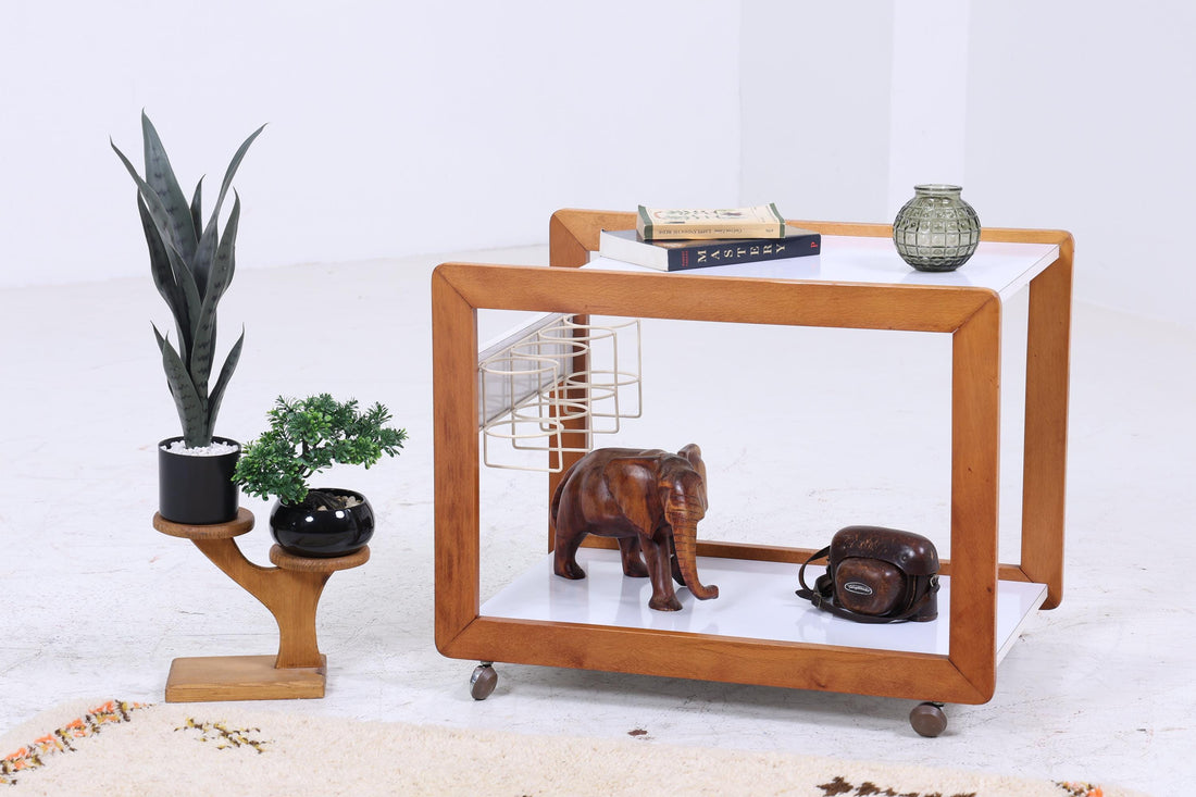 Vintage Servierwagen aus den 60ern | Mid Century Tisch Telefontisch Beistelltisch Retro