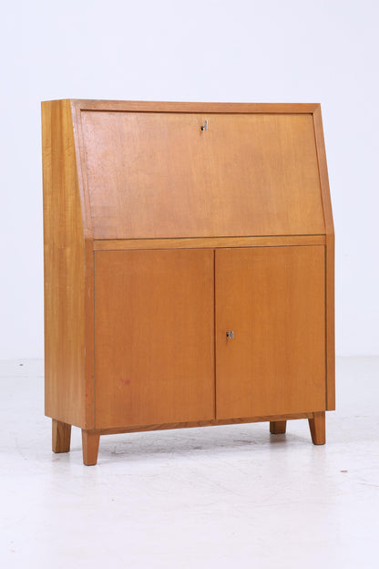 Vintage Musterring Sekretär aus Esche | Mid Century Schreibtisch Schrank Arbeitstisch Retro Holz Aufbewahrung 50er Jahre