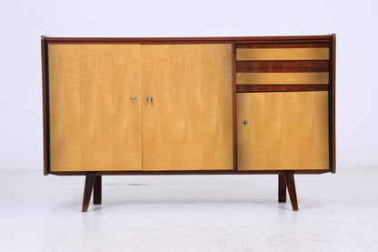 Vintage Sideboard 60er Jahre | Mid Century TV Board mit Fächern Retro Holz Aufbewahrung
