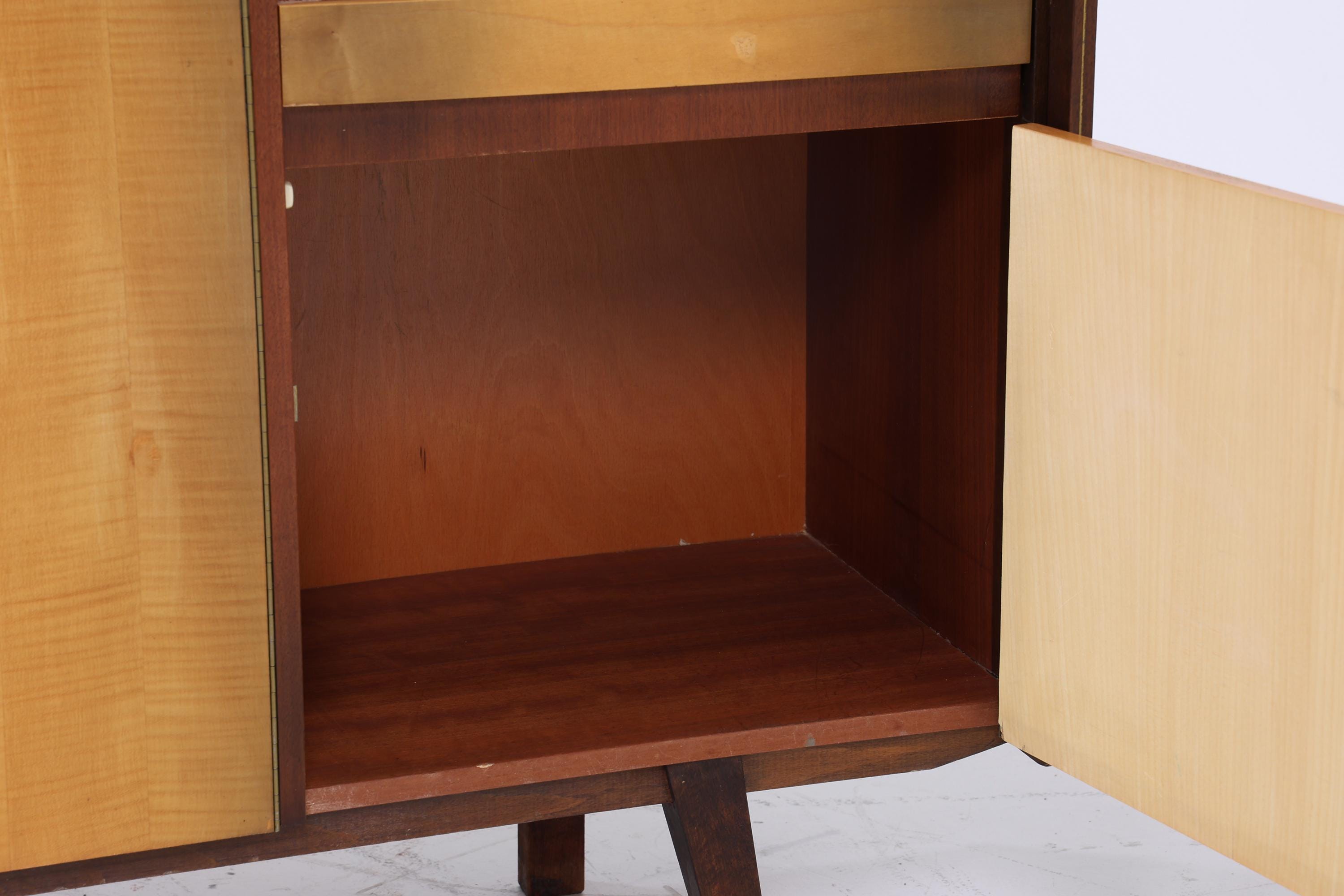 Vintage Sideboard 60er Jahre | Mid Century TV Board mit Fächern Retro Holz Aufbewahrung