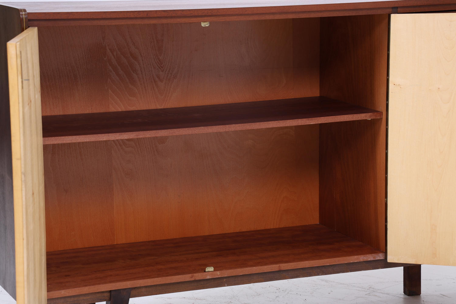 Vintage Sideboard 60er Jahre | Mid Century TV Board mit Fächern Retro Holz Aufbewahrung