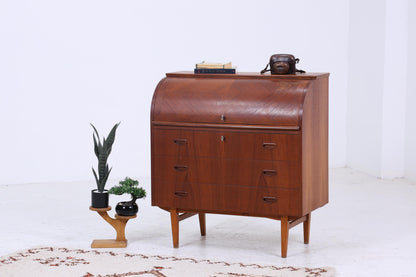 Wunderschöner Teak Vintage Sekretär 60er Jahre | Mid Century Schreibtisch Schrank Arbeitstisch Retro Holz Aufbewahrung