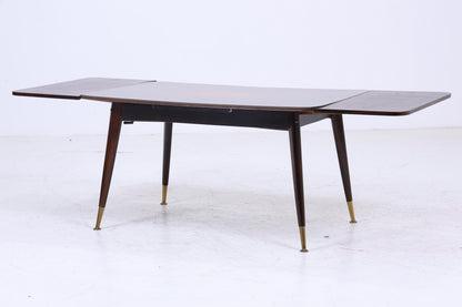 Vintage Kurbeltisch 60er Jahre | Mid Century ausziehbarer Esstisch Resopal im Hochglanz Stil Couchtisch Tisch Retro 70er