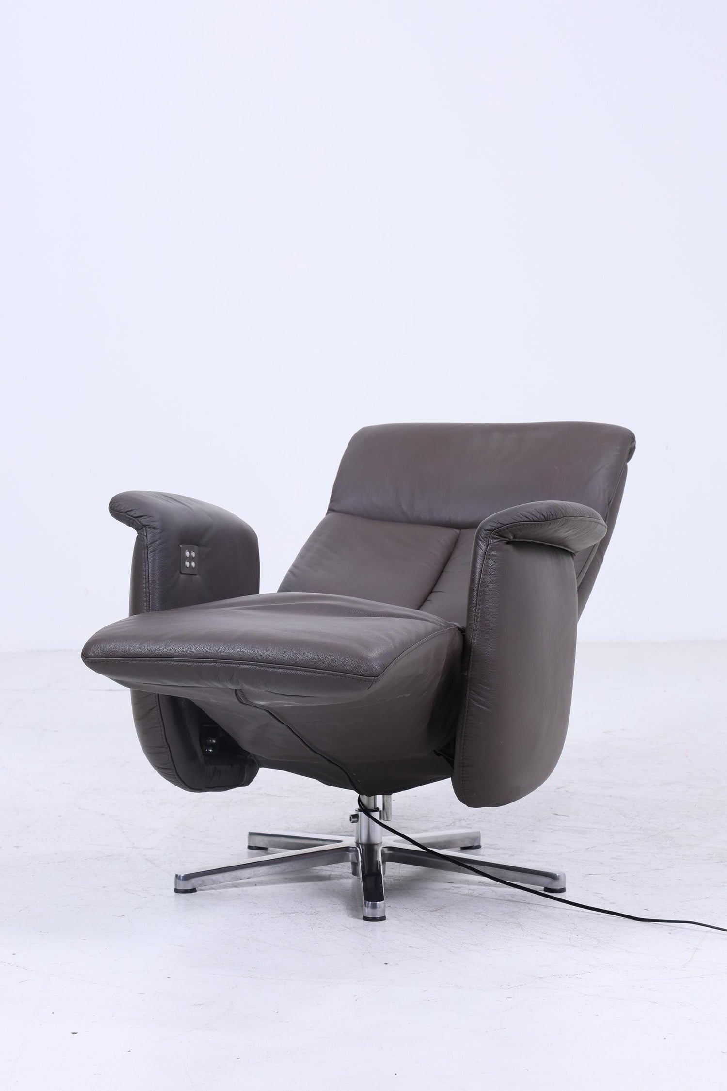 Vintage Ewald Schillig Fernsehsessel Modell Moviestar | Retro Relaxsessel mit Armlehnen | Mid Century Lounge Chair aus Leder