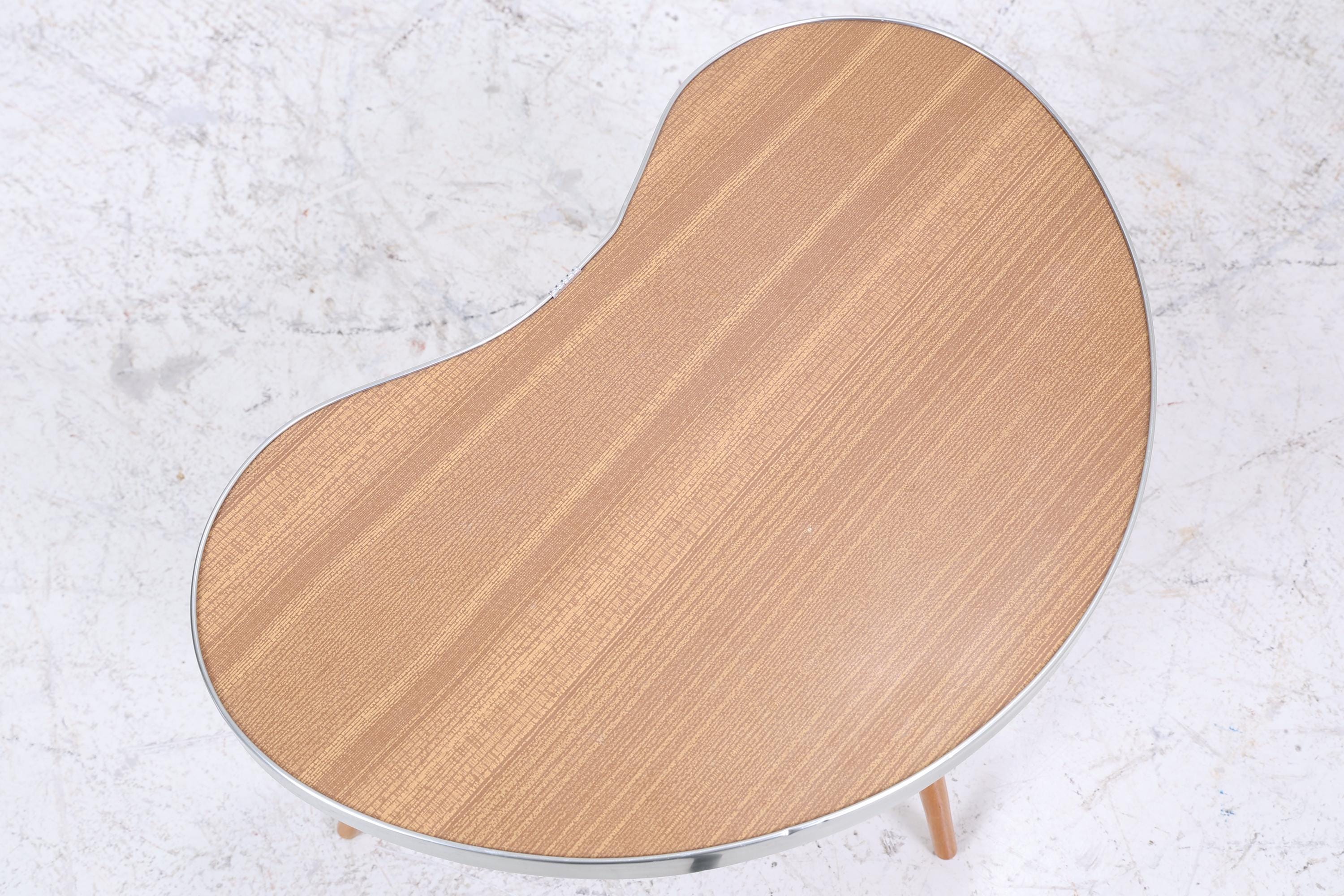 Vintage Nierentisch | Mid Century Blumentisch | Beistelltische Olivgrün 60er Jahre