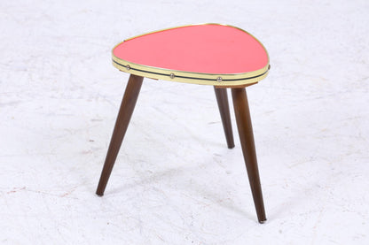 Vintage Blumentisch | Mid Century Nierentisch | Beistelltische Rot 60er Jahre