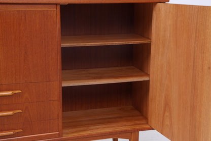 Vintage Teak Highboard 60er Jahre | Mid Century Sideboard Schubladen Schrank Holz Aufbewahrung