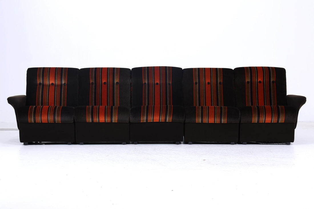 Vintage Modular Stoff Sofa 70er Jahre | Mid Century Couch Lounge Retro 60er