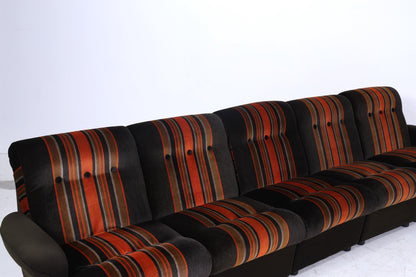 Vintage Modular Stoff Sofa 70er Jahre | Mid Century Couch Lounge Retro 60er