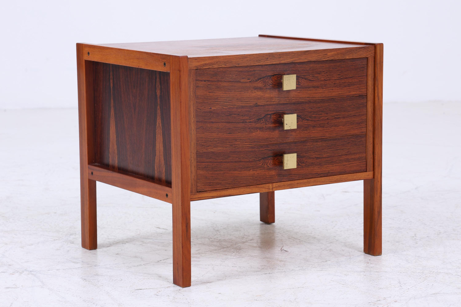 Wundervoller Vintage Nachttisch 60er Jahre  | Mid Century Holz Nachttisch mit Schubladen Palisander  Aufbewahrung
