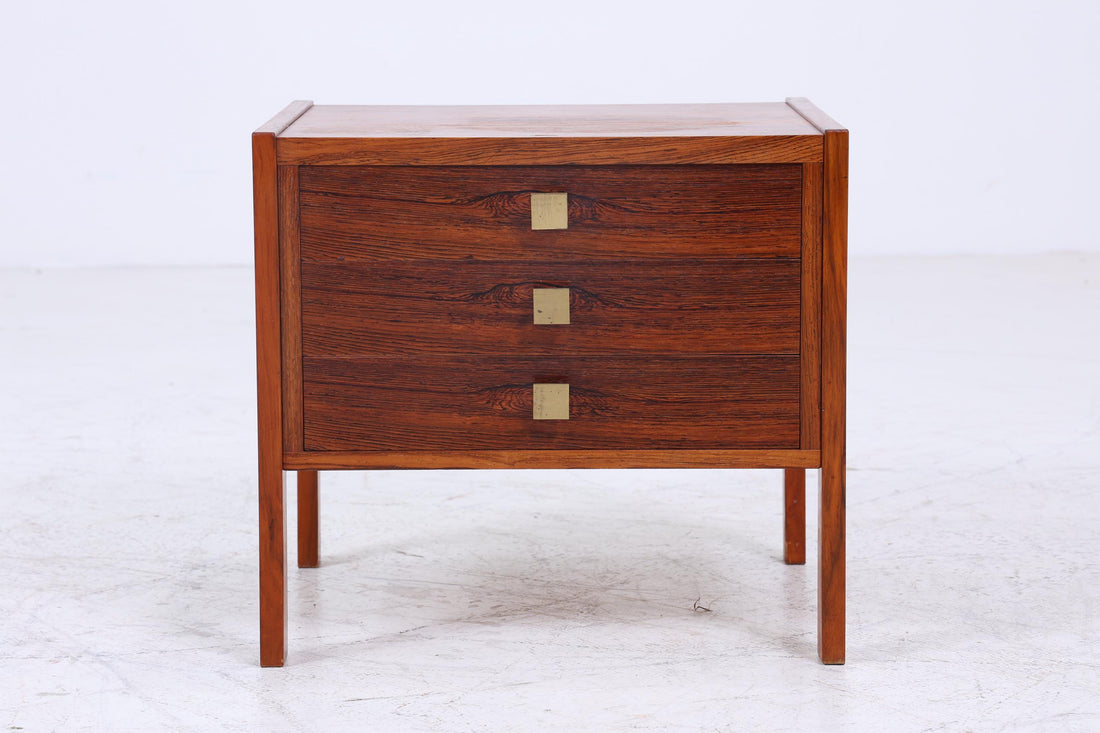 Wundervoller Vintage Nachttisch 60er Jahre  | Mid Century Holz Nachttisch mit Schubladen Palisander  Aufbewahrung