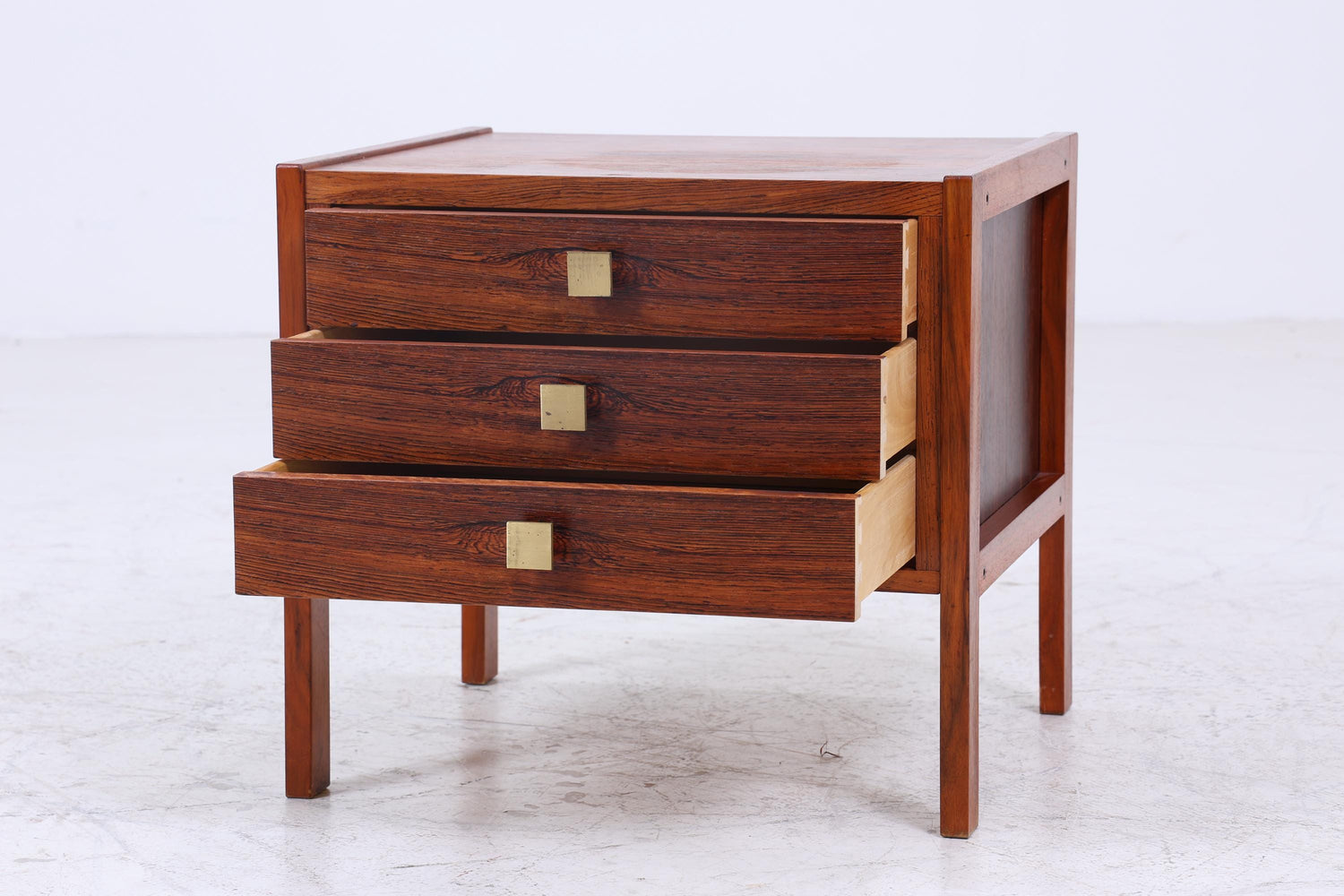 Wundervoller Vintage Nachttisch 60er Jahre  | Mid Century Holz Nachttisch mit Schubladen Palisander  Aufbewahrung