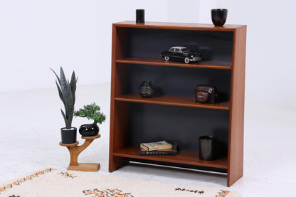 Kleines Vintage Teak Bücherregal | Mid Century Regal | 60er Retro Holz Aufbewahrung