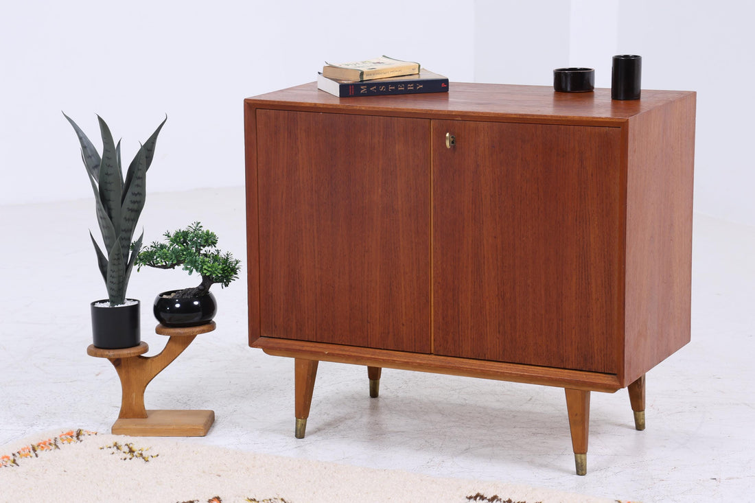 Wundervolle Teak Mid Century Kommode | Vintage Schubladen Schrank Holz Aufbewahrung 60er Jahre