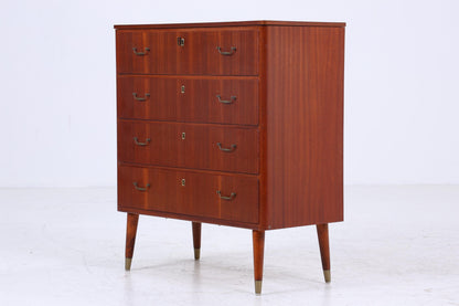 Wundervolle Teak Mid Century Schubladen Kommode | Vintage Schrank Holz Aufbewahrung 60er Jahre