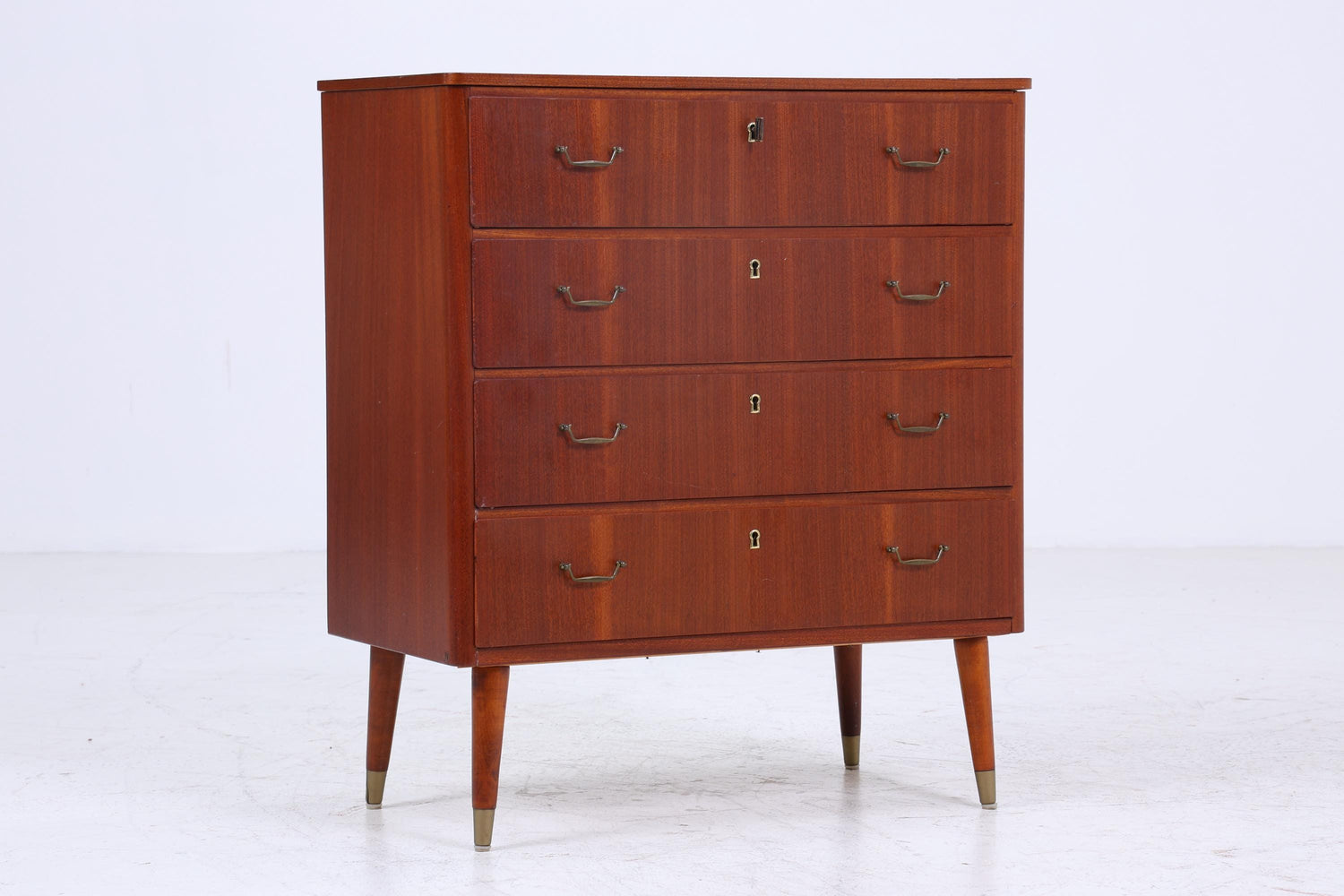 Wundervolle Teak Mid Century Schubladen Kommode | Vintage Schrank Holz Aufbewahrung 60er Jahre