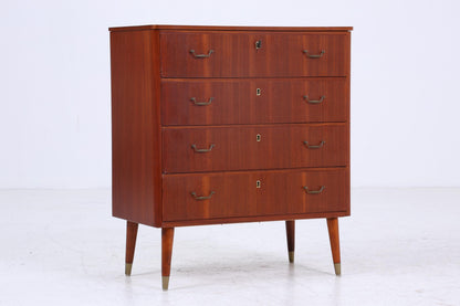 Wundervolle Teak Mid Century Schubladen Kommode | Vintage Schrank Holz Aufbewahrung 60er Jahre