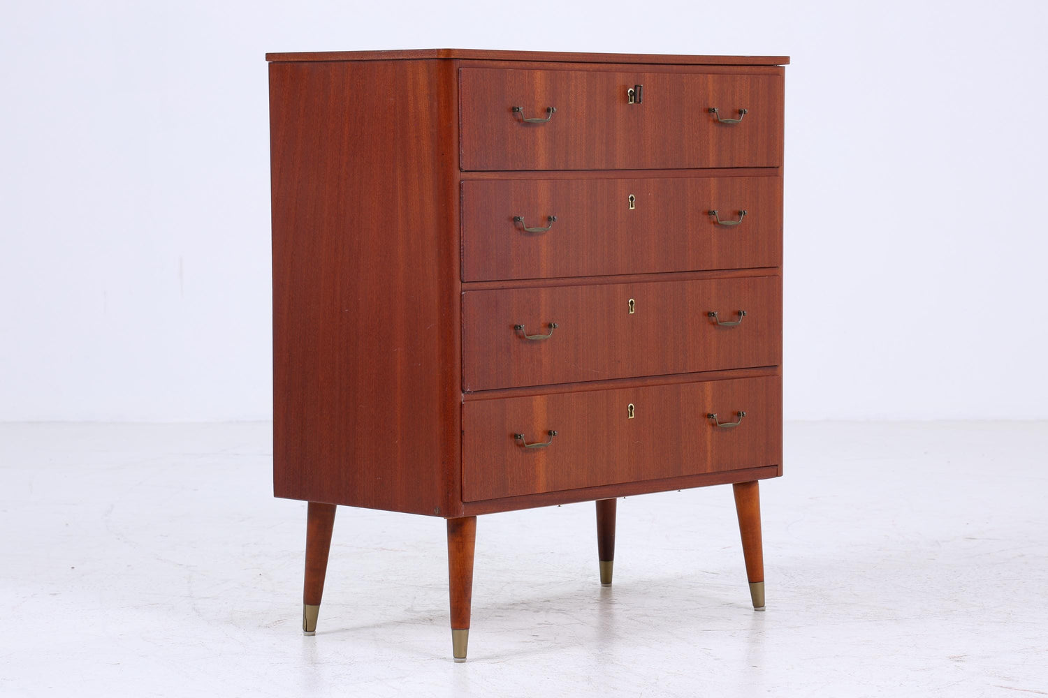 Wundervolle Teak Mid Century Schubladen Kommode | Vintage Schrank Holz Aufbewahrung 60er Jahre