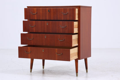 Wundervolle Teak Mid Century Schubladen Kommode | Vintage Schrank Holz Aufbewahrung 60er Jahre