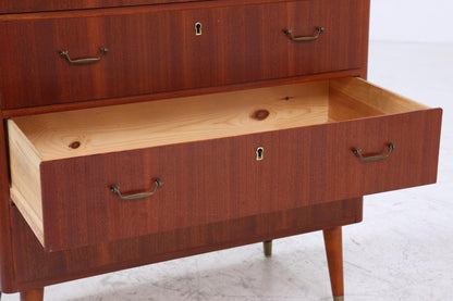 Wundervolle Teak Mid Century Schubladen Kommode | Vintage Schrank Holz Aufbewahrung 60er Jahre