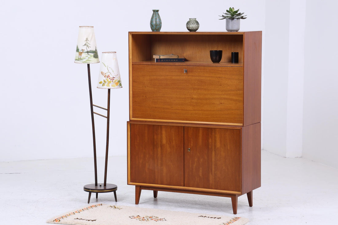 Vintage Wäscheschrank aus den 60er Jahren | Mid Century Kleiderschrank Vorratsschrank Vintage Fächerschrank Retro 70er